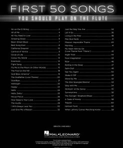 Hal Leonard USA FIRST 50 SONGS YOU SHOULD PLAY ON THE FLUTE