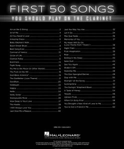 Hal Leonard USA FIRST 50 SONGS YOU SHOULD PLAY ON THE CLARINET