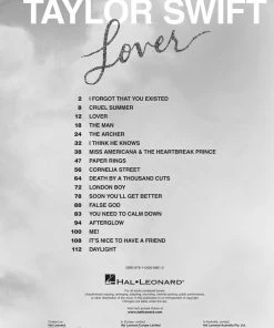 Hal Leonard USA Print Music TAYLOR SWIFT – LOVER