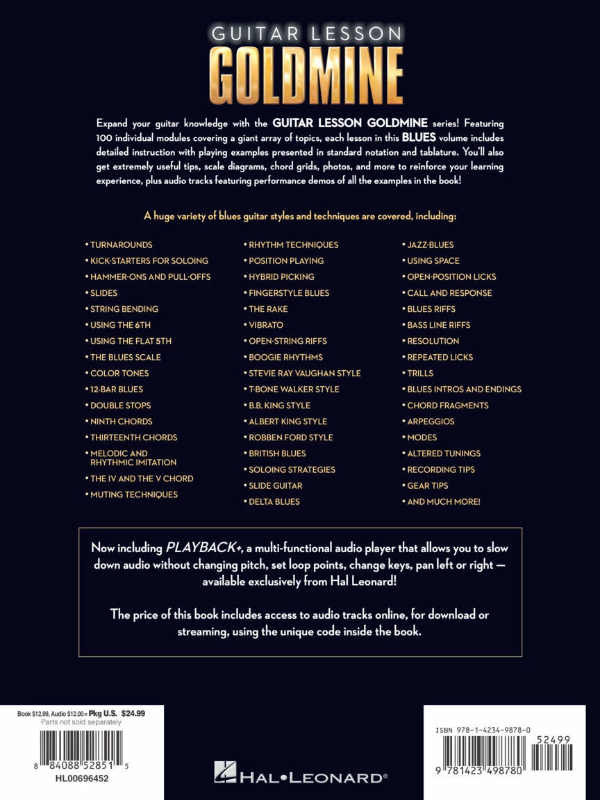 Promo ⭐ Hal Leonard USA 100 BLUES LESSONS Guitar Lesson Goldmine Series 🔥 9 Hal Leonard USA 100 BLUES LESSONS Guitar Lesson Goldmine Series