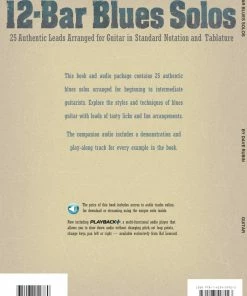 Hal Leonard USA 12-BAR BLUES SOLOS 25 Authentic Leads Arranged For Guitar In Standard Notation & Tablature Print Music
