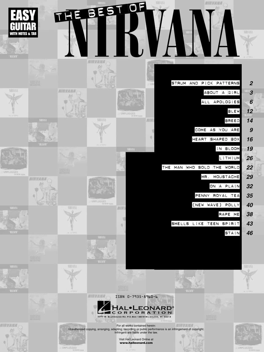 Wholesale ๐ Hal Leonard USA THE BEST OF NIRVANA ๐คฉ 2 Hal Leonard USA THE BEST OF NIRVANA