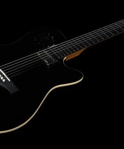 Godin A6 Ultra Black HG 6 String RH Acoustic Electric Guitar Made In Canada D