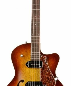 Acoustic Guitars Godin 032327 / 050987 5th Avenue KingPin II P90 CW Cognac Burst Hollow Body Acoustic Guitar MADE In CANADA