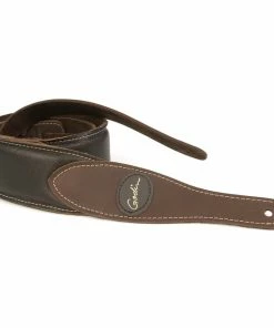 GODIN 036998 Brown Padded Leather & Suede Guitar Strap With Patch Logo D