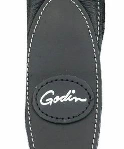 Accessories GODIN 037001 Black Padded Leather & Suede Guitar Strap With Patch Logo D