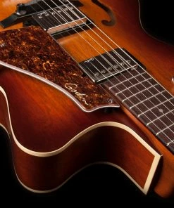 Acoustic Guitars Godin 039289 / 050932 5th Avenue KingPin II HB CW Cognac Burst Cutaway Hollow Acoustic Body Guitar Made In Canada