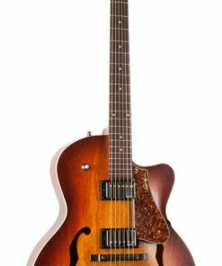 Acoustic Guitars Godin 039289 / 050932 5th Avenue KingPin II HB CW Cognac Burst Cutaway Hollow Acoustic Body Guitar Made In Canada