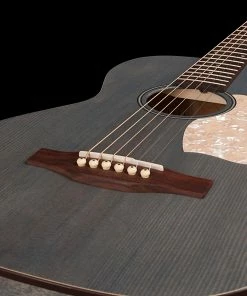 Acoustic Guitars Art & Lutherie 047079 Roadhouse Denim Blue Q-Discrete Parlor Acoustic Electric Made In Canada