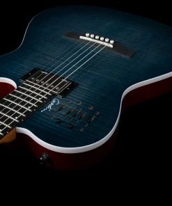 Godin 047963 A6 Ultra Denim Blue Flame Acoustic Electric MADE In CANADA Acoustic Guitars