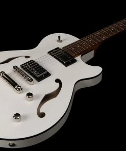 Acoustic Guitars Godin 050222 Montreal Premiere HT Trans White 6 String RH Hollowbody Guitar MADE In CANADA