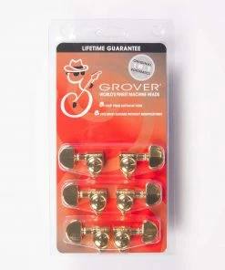 Grover Trophy Grover 102-18G Original Rotomatics With 18:1 Gear Ratio - Guitar Machine Heads, 3 + 3 - Gold Parts