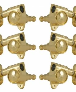 Grover Trophy Grover 102-18G Original Rotomatics With 18:1 Gear Ratio - Guitar Machine Heads, 3 + 3 - Gold Parts
