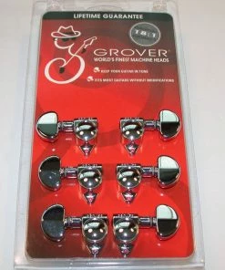 Grover Trophy Grover 102-18N Original Rotomatics With 18:1 Gear Ratio - Guitar Machine Heads, 3 + 3 - Nickel