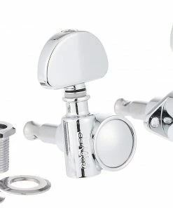 Grover Trophy Parts Grover 102CV Rotomatics Chrome Machine Heads - Set Of 6 - Left + 3 Right