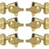 Grover Trophy Parts Grover 102G Original Rotomatics With Round Button - Guitar Machine Heads, 3 + 3 - Gold