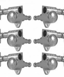 Grover Trophy Parts Grover 109C Super Rotomatics With 3-Step Button - Guitar Machine Heads, 3 + 3 - Chrome