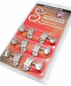 Grover Trophy Parts Grover 133N Deluxe Guitar Machines - Guitar Machine Heads, 3 + 3 - Nickel