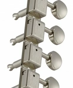 Grover Trophy Parts Grover 133N6 Deluxe Guitar Machines - Guitar Machine Heads, 6-in-Line, Bass Side (Left) - Nickel
