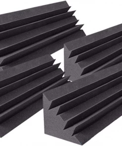 JJ Music Sales Sound Absorbing Panels Acoustic Studio Bass Traps 18.8" X 4.7" X 4.7" Sound-Proofing, Sound Absorption