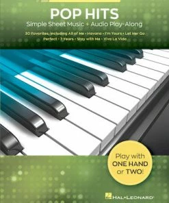 Hal Leonard USA POP HITS – INSTANT PIANO SONGS Simple Sheet Music + Audio Play-Along Print Music