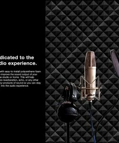 JJ Music Sales Acoustic Studio Panel Foam Pyramid Wedges 2" X 12" X 12" Sound-Proofing, Sound Absorption