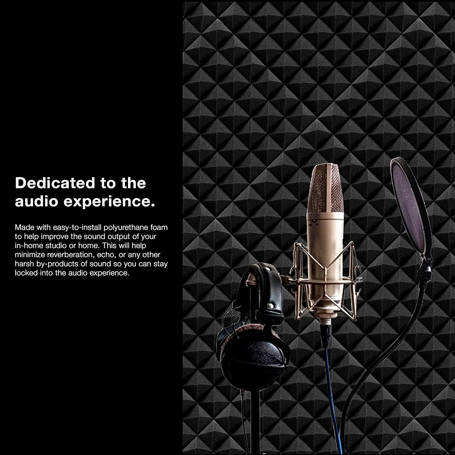 Best Pirce ๐ JJ Music Sales Acoustic Studio Panel Foam Pyramid Wedges 2" X 12" X 12" Sound-Proofing, Sound Absorption โ 2 JJ Music Sales Acoustic Studio Panel Foam Pyramid Wedges 2" X 12" X 12" Sound-Proofing, Sound Absorption