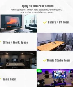 Best Pirce ๐ JJ Music Sales Acoustic Studio Panel Foam Pyramid Wedges 2" X 12" X 12" Sound-Proofing, Sound Absorption โ 25 JJ Music Sales Acoustic Studio Panel Foam Pyramid Wedges 2