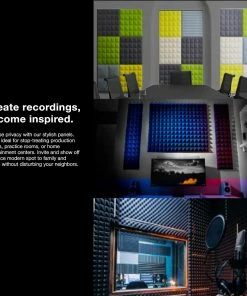 JJ Music Sales Acoustic Studio Panel Foam With More Wedges 2