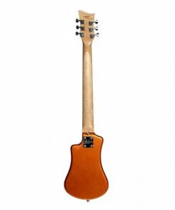 Hofner HOF-HCT-SH-MO-O Shorty Electric Travel Guitar - Metallic Orange - With Gig Bag Electric Guitars