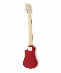 Hofner HOF-HCT-SH-DLX- R-O Deluxe Shorty Electric Travel Guitar - Red - With Gig Bag