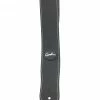 Godin Mat Black Leather Guitar Strap With Contrast Stitching Accessories
