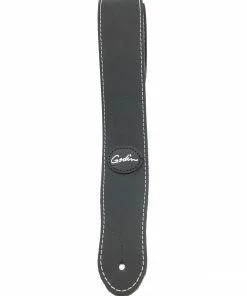 Godin Mat Black Leather Guitar Strap With Contrast Stitching Accessories