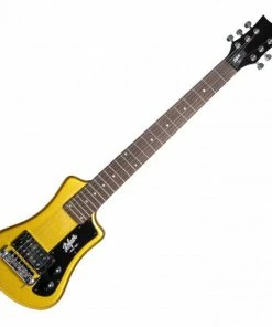 Hofner HOF-HCT-SH-GT-O Shorty Electric Travel Guitar - Gold Top - With Gig Bag