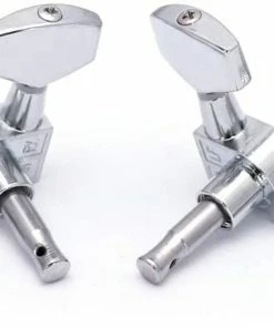 JJ Music Sales Sealed String Tuning Pegs Keys Machines Heads Tuners 3L 3R Electric Guitar Acoustic Guitar Parts Replacement Chrome.