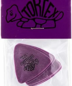 Dunlop 431P1.14 Tortex Triangle, Purple 1.14mm, 6 Player's Pack Accessories