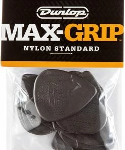 Accessories Dunlop 449P100 1.0mm Max-Grip Nylon Standard Guitar Picks, 12-Pack