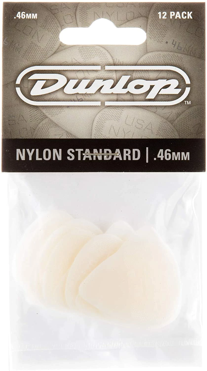 Promo 🧨 Dunlop 44P.46 Nylon Standard, White, .46mm, 12/Player's Pack ❤️ 1 Dunlop 44P.46 Nylon Standard, White, .46mm, 12/Player's Pack