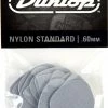 Dunlop 44P60 .60mm Nylon Standard Guitar Picks, 12-Pack
