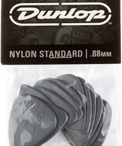 Accessories Dunlop 44P88 .88mm Nylon Standard Guitar Picks, 12-Pack