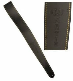 Martin & Co. Martin Guitars Leather Guitar Strap W/Embossed Logo, Slim Fit Style - Black