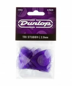 DUNLOP 473P200 TRI STUBBY PICK 2.0MM - 6 PACK