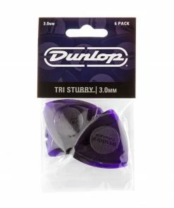 DUNLOP 473P300 TRI STUBBY PICK 3.0MM - 6 PACK