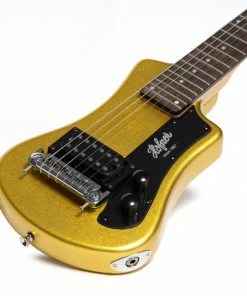 Hofner HOF-HCT-SH-GT-O Shorty Electric Travel Guitar - Gold Top - With Gig Bag