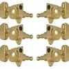 Grover Trophy Grover 502G Roto-Grip Locking Rotomatics With Round Button - Guitar Machine Heads, 3 + 3 - Gold