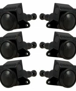 Grover Trophy Grover 505BC Mini Roto-Grip Locking Rotomatics - Guitar Machine Heads, 3 + 3 - Black Chrome
