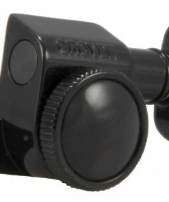 Grover Trophy Grover 505BC Mini Roto-Grip Locking Rotomatics - Guitar Machine Heads, 3 + 3 - Black Chrome