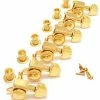 Grover Trophy Grover 505G6 Roto-Grip Locking Guitar Tuning Machines - 18:1 Ratio - 6 Inline - Gold