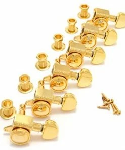 Grover Trophy Grover 505G6 Roto-Grip Locking Guitar Tuning Machines - 18:1 Ratio - 6 Inline - Gold