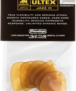 Jim Dunlop Ultex Jazz III Picks - 1.38 Mm, 6 Pack Dunlop USA